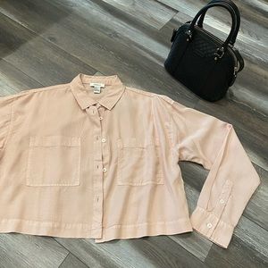 Button down crop top